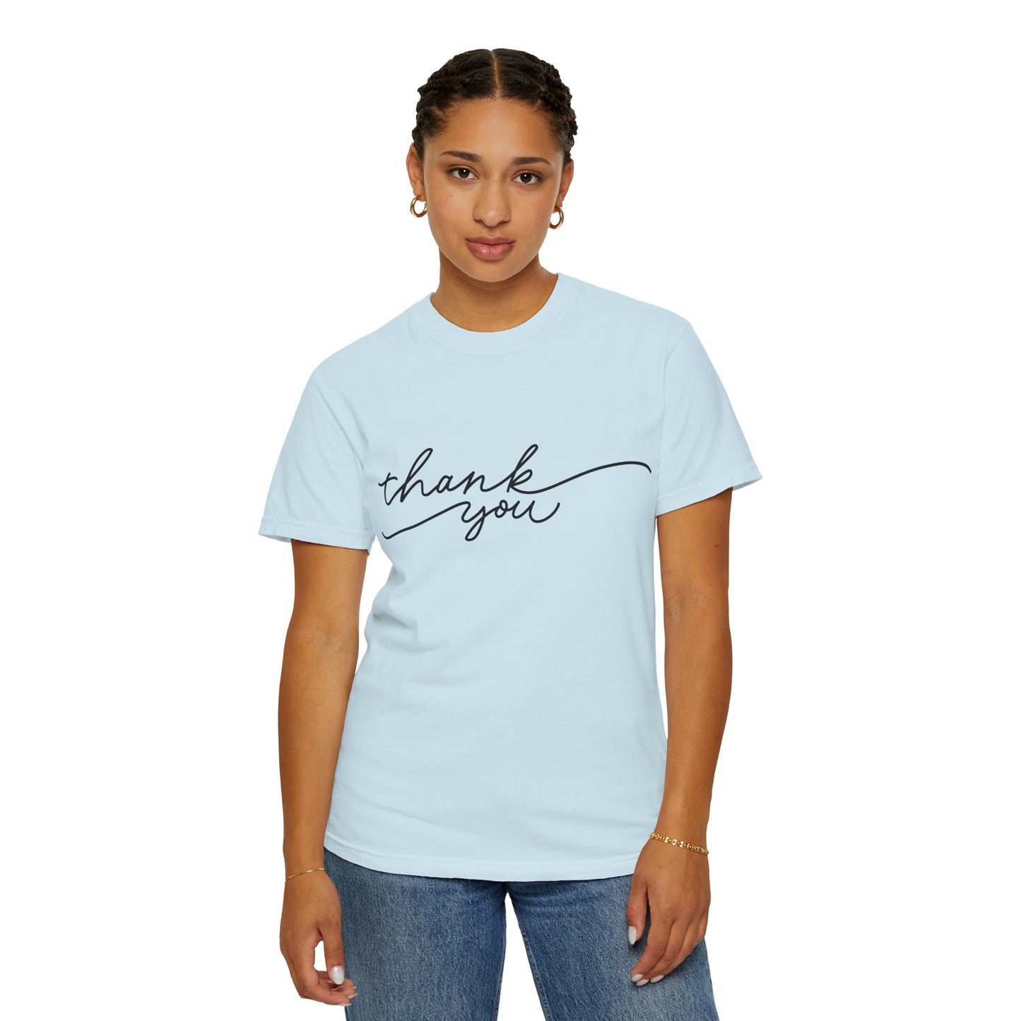 Thank You Unisex Garment-Dyed Tee, Casual Thank You Gift, Appreciation Shirt, Everyday Wear, Thank You Gift Idea