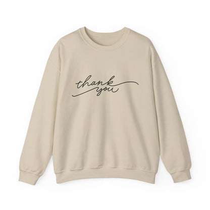 Thank You Unisex Heavy Blend Sweatshirt | Cozy Gift for Friends, Thoughtful Apparel for Any Occasion, Gratitude Sweater, Casual Style