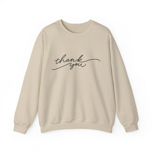 Thank You Unisex Heavy Blend Sweatshirt | Cozy Gift for Friends, Thoughtful Apparel for Any Occasion, Gratitude Sweater, Casual Style