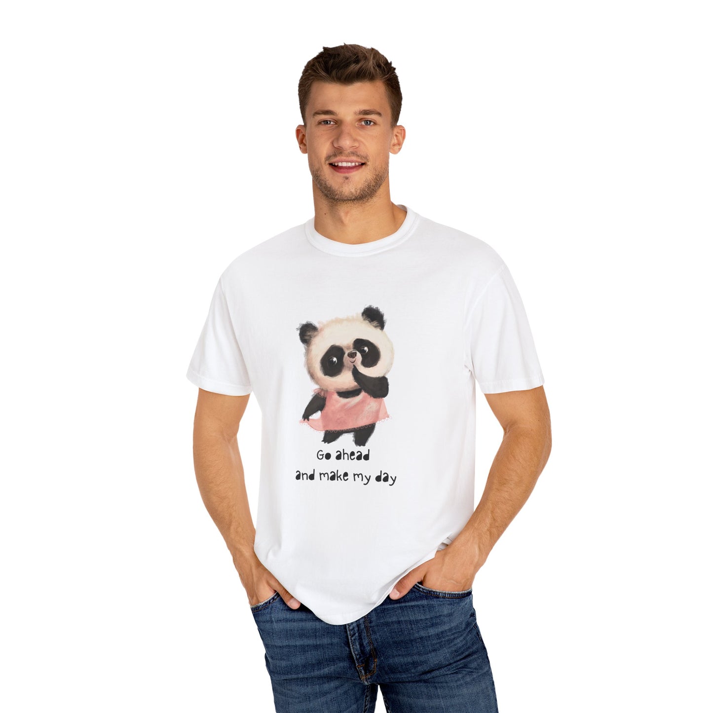Playful Panda Graphic T-Shirt, Cute Animal Tee, Unisex Cotton Fashion, Gift for Animal Lovers, Casual Daily Wear