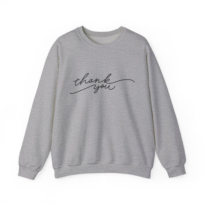 Thank You Unisex Heavy Blend Sweatshirt | Cozy Gift for Friends, Thoughtful Apparel for Any Occasion, Gratitude Sweater, Casual Style
